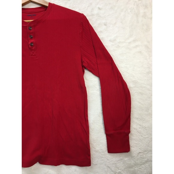 Land's End Long Sleeve Shirt Men's Small Red Casual Buttons - Picture 8 of 11
